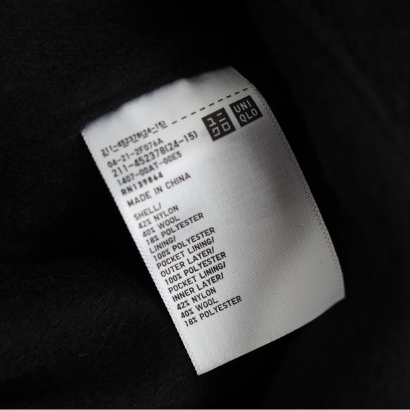 JW Anderson wool Uniqlo premium double face oversized belted coat - Picture 10 of 10